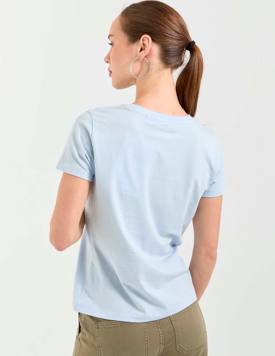 Playera manga corta cuello redondo para mujer 2