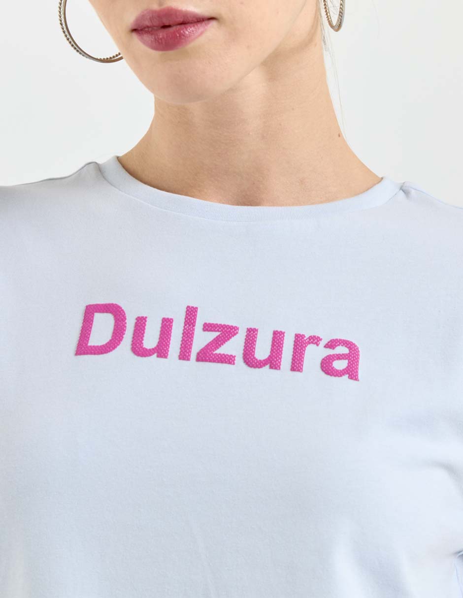 Playera manga corta cuello redondo para mujer 4