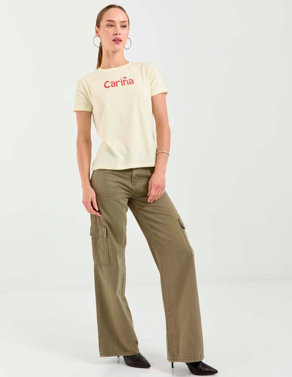 Playera manga corta cuello redondo para mujer 3