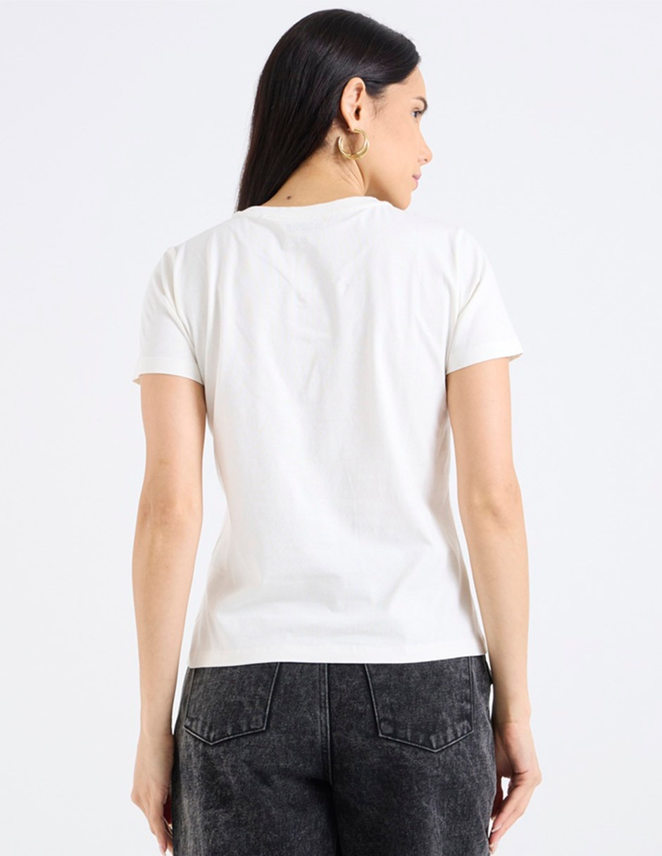 Playera manga corta cuello redondo para mujer 2