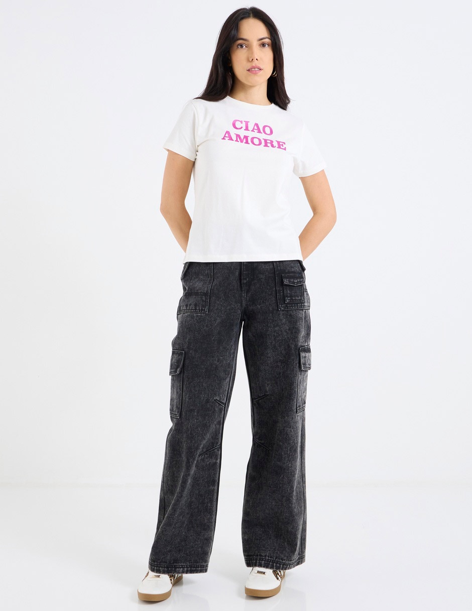 Playera manga corta cuello redondo para mujer 3
