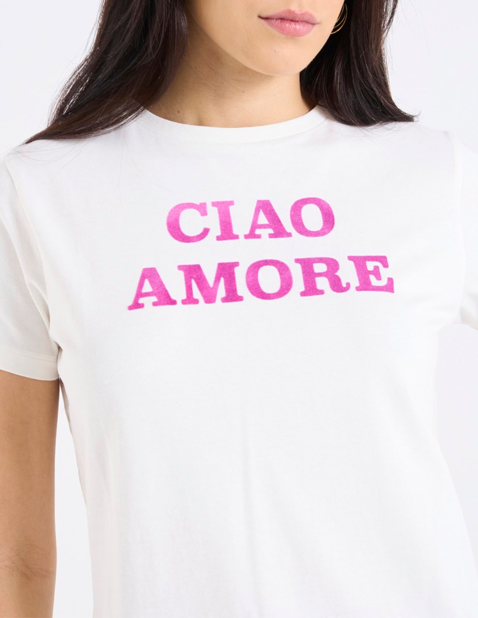 Playera manga corta cuello redondo para mujer 4