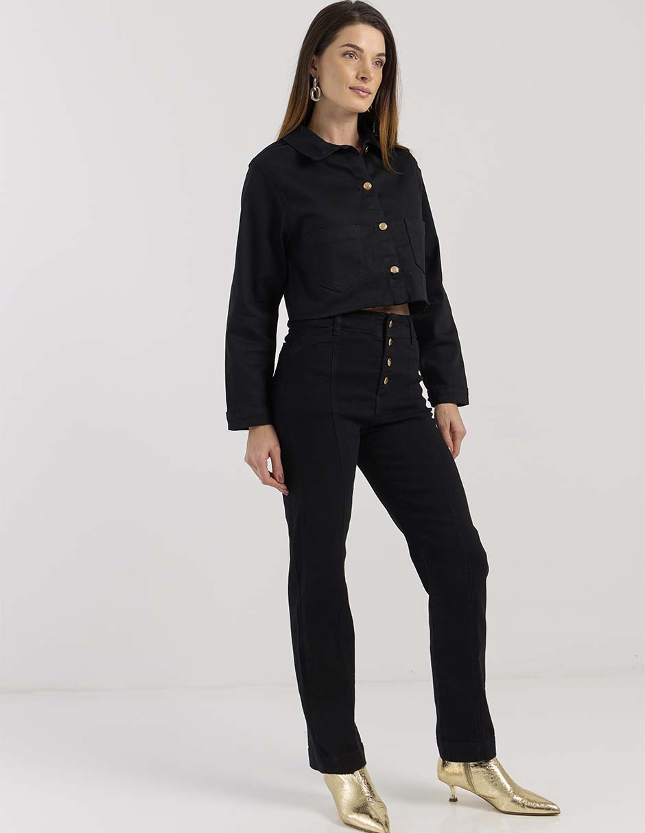 Jeans slim corte cinturta alta para mujer 3