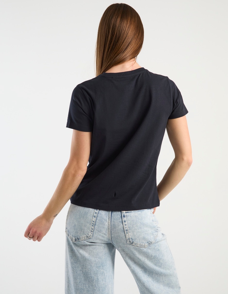 Playera manga corta cuello redondo para mujer 2