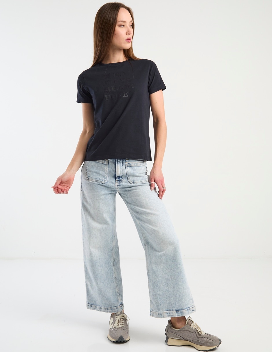 Playera manga corta cuello redondo para mujer 3