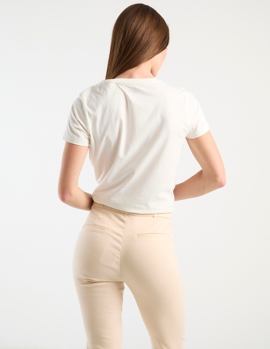 Playera manga corta cuello redondo para mujer 2