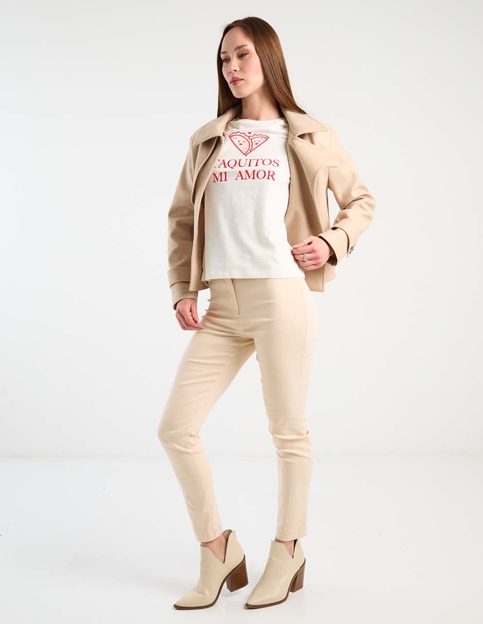Playera manga corta cuello redondo para mujer 3