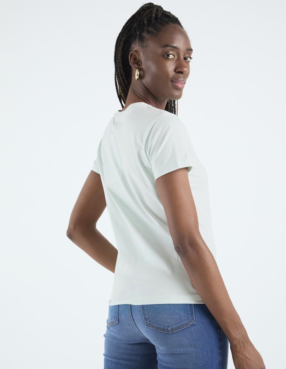 Playera manga corta cuello redondo para mujer 2