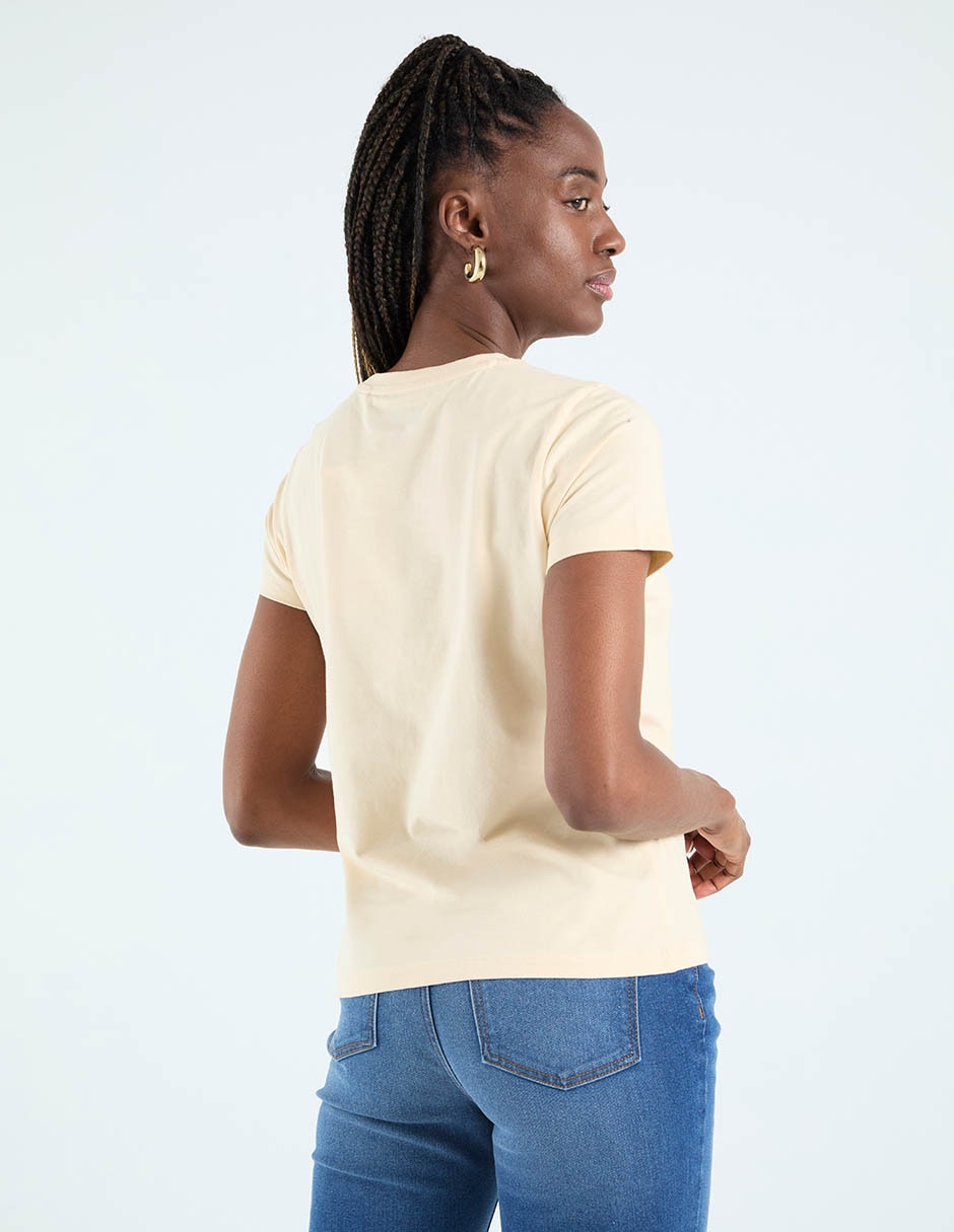Playera manga corta cuello redondo para mujer 2