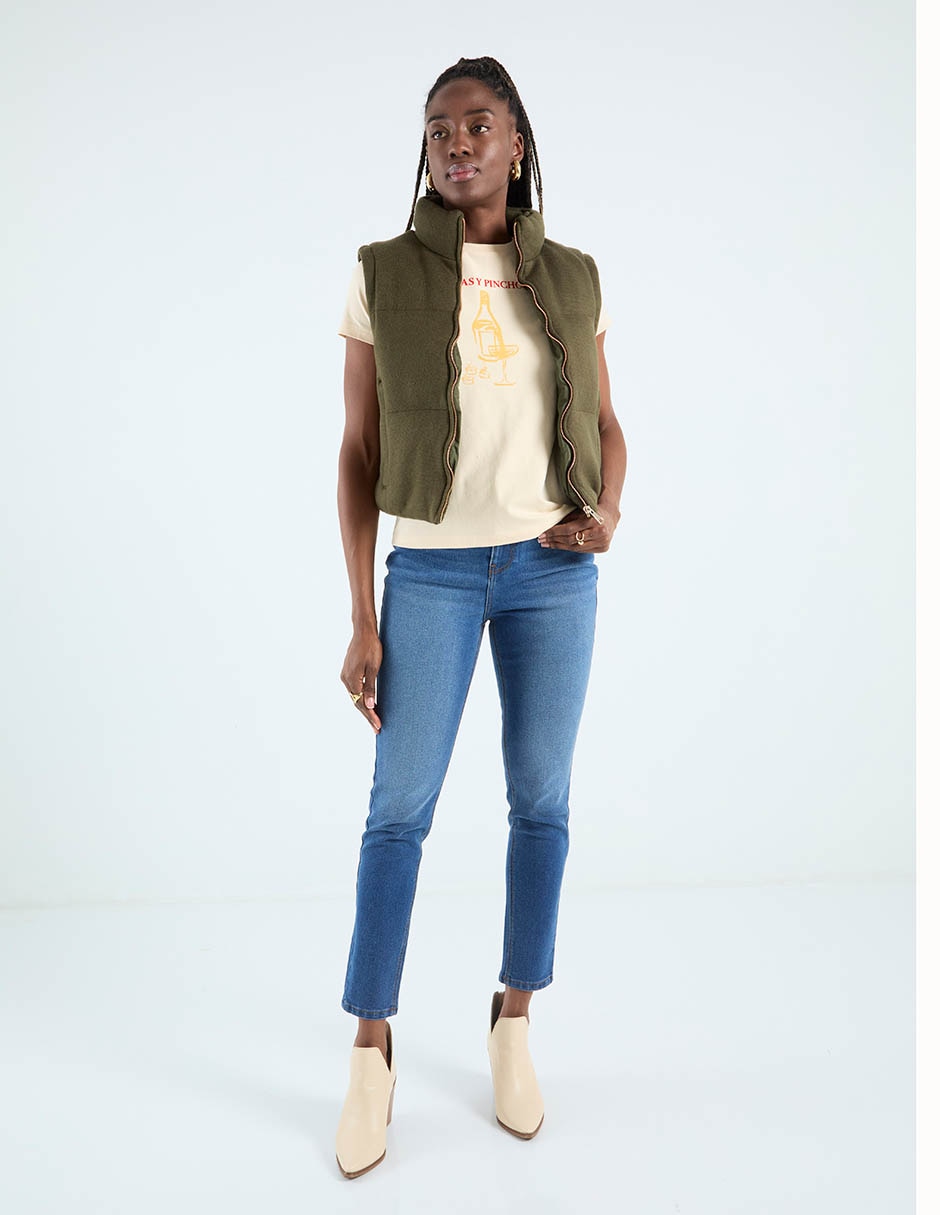 Playera manga corta cuello redondo para mujer 3