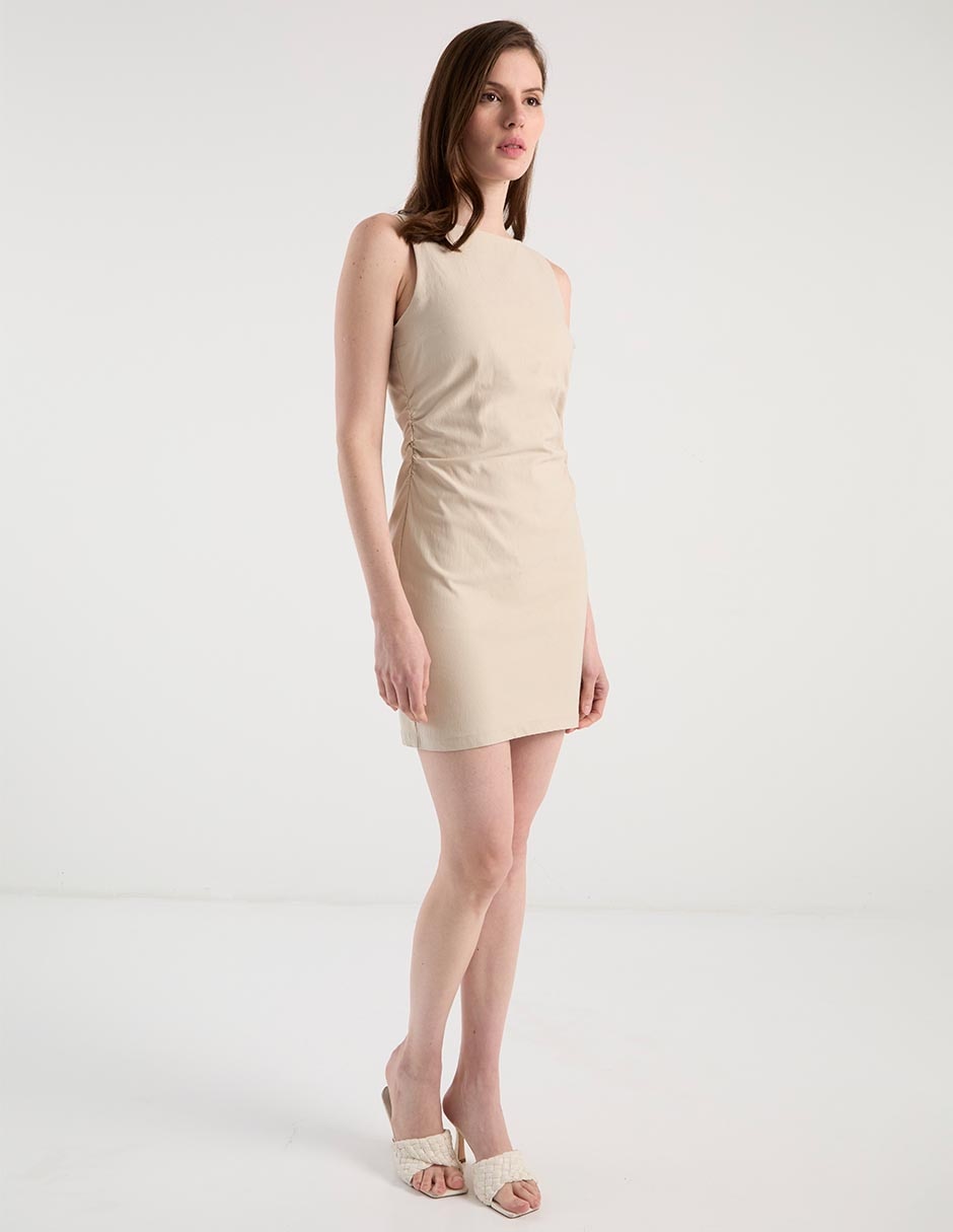 VESTIDO CORTO METROP, EG, PIEDRA PÓMEZ
