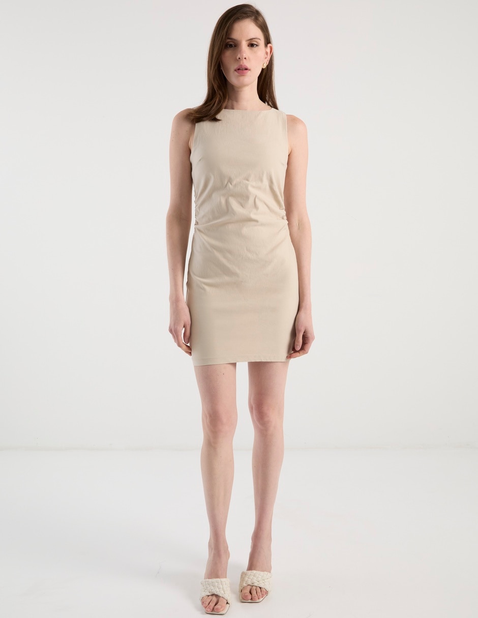 VESTIDO CORTO METROP, EG, PIEDRA PÓMEZ