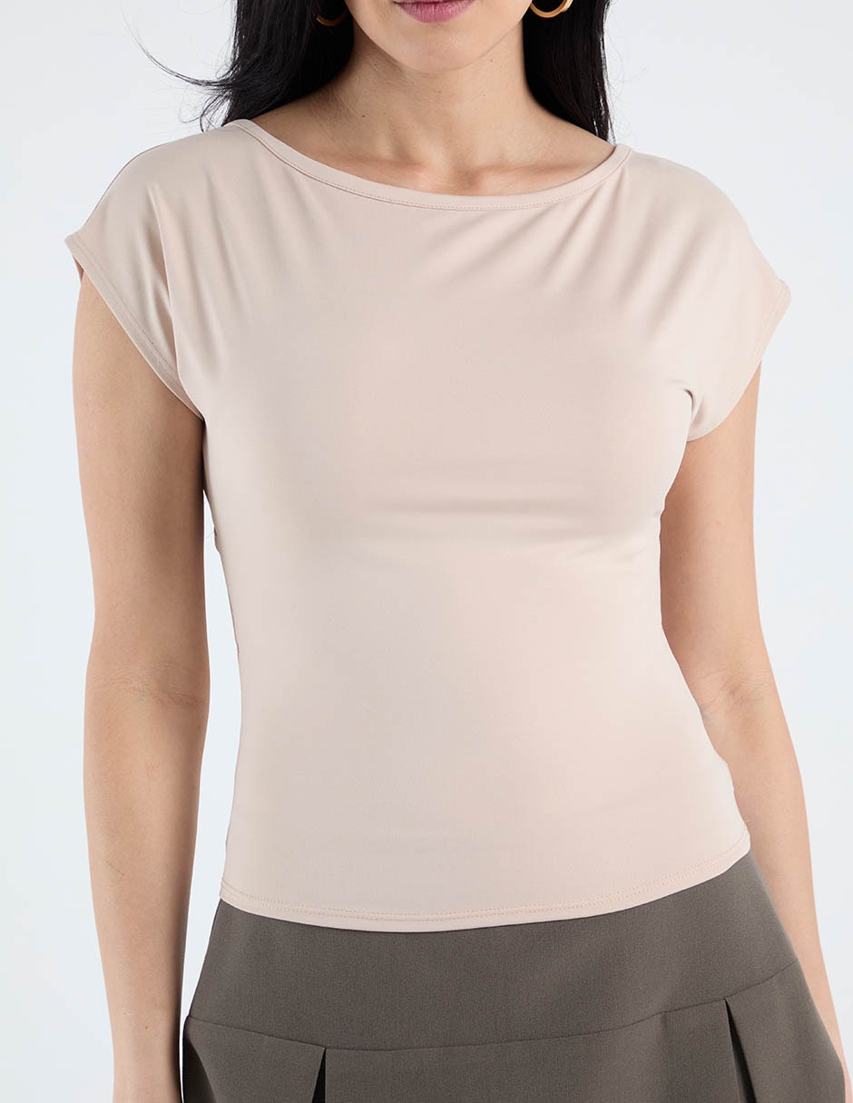 Top cuello redondo espalda abierta 5