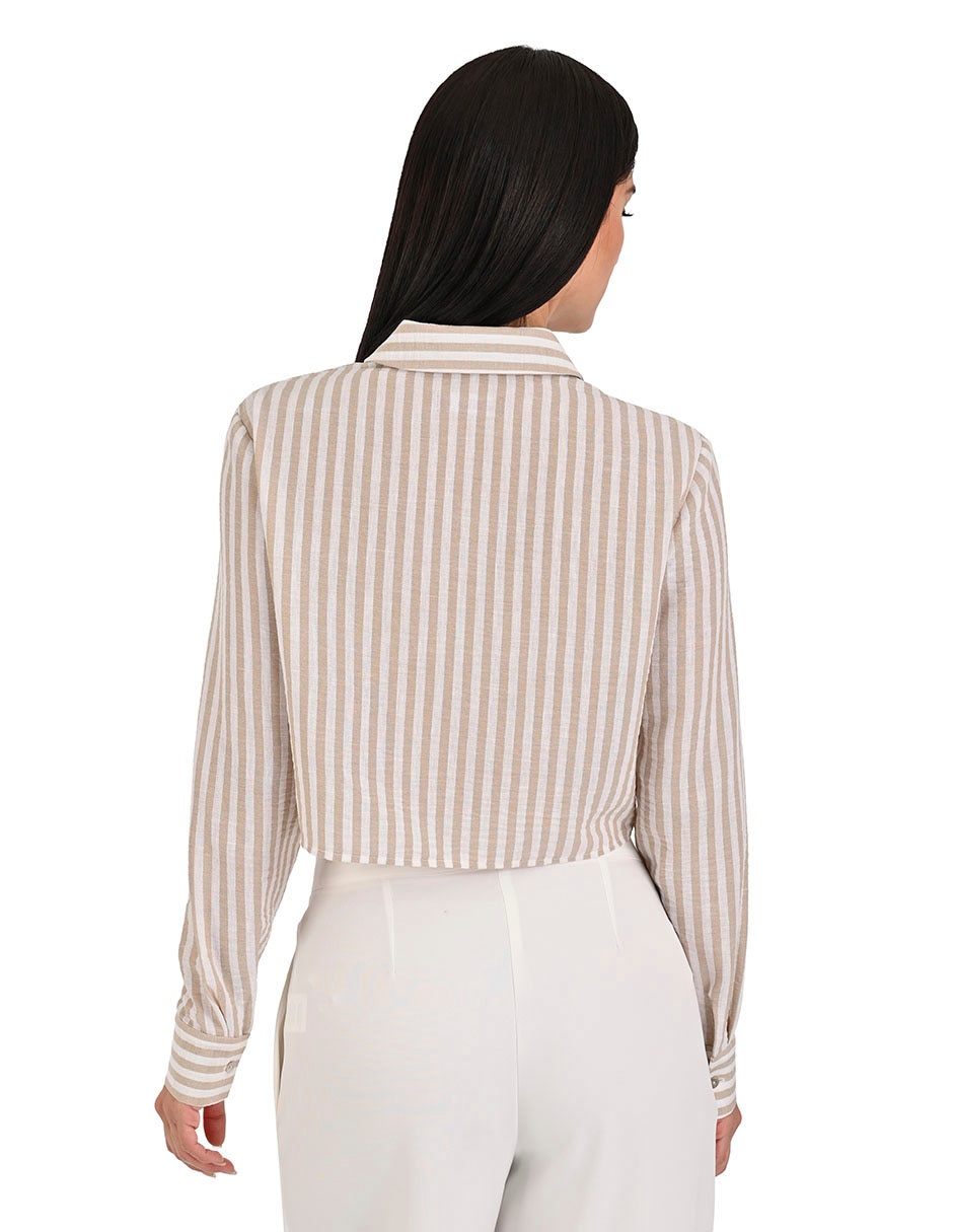 Blusa camisera manga larga para mujer 2