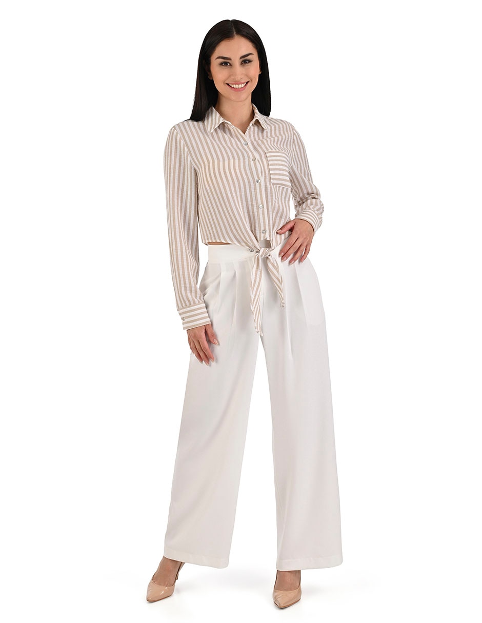 Blusa camisera manga larga para mujer 5