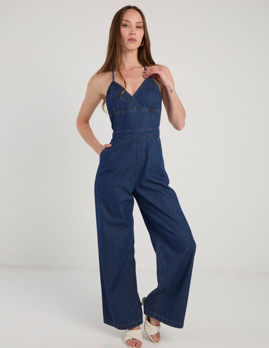 Jumpsuit de mezclilla casual para mujer