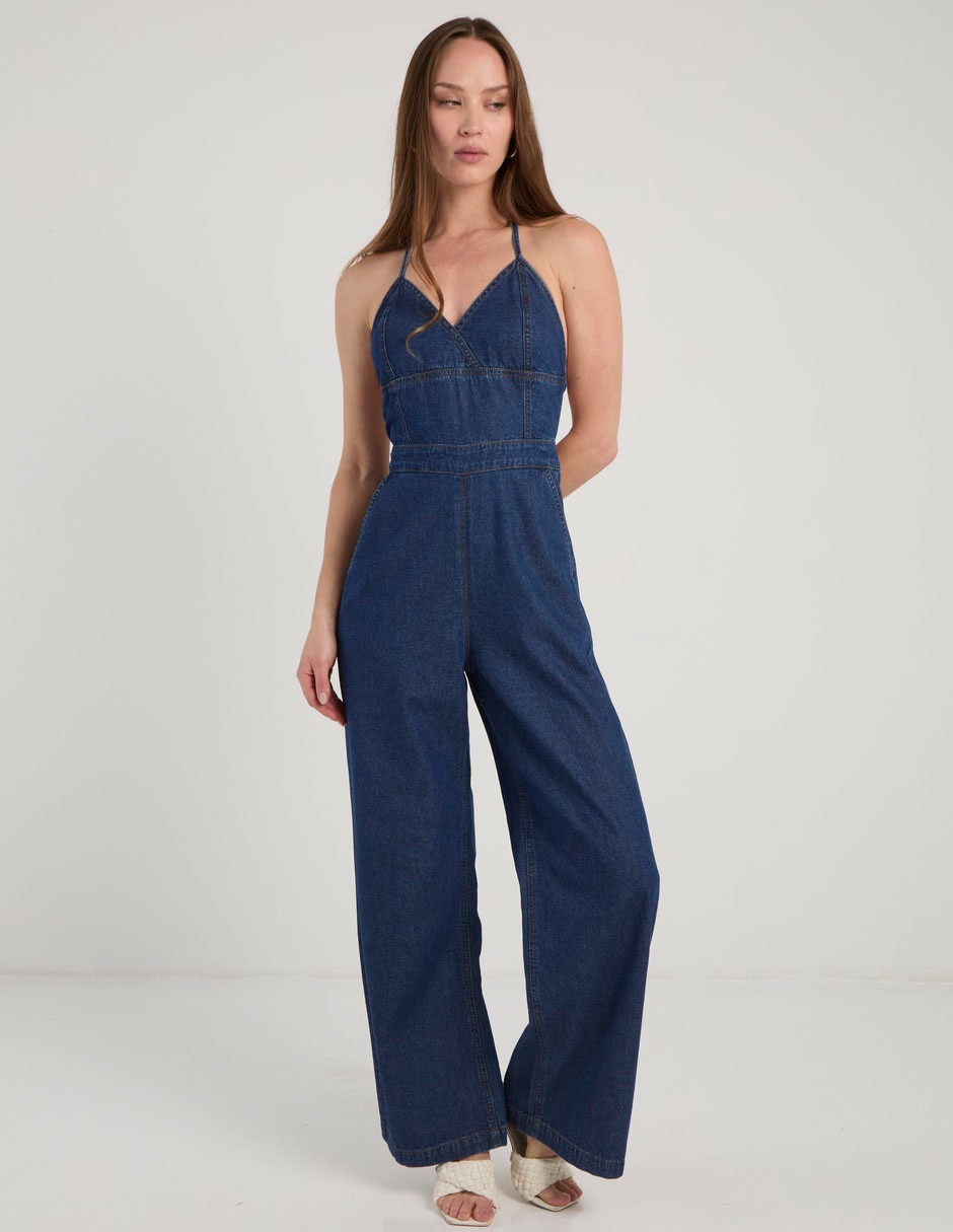 Jumpsuit de mezclilla casual para mujer 2