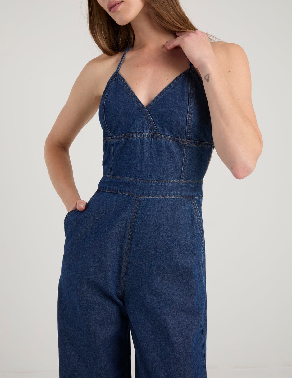 Jumpsuit de mezclilla casual para mujer 5